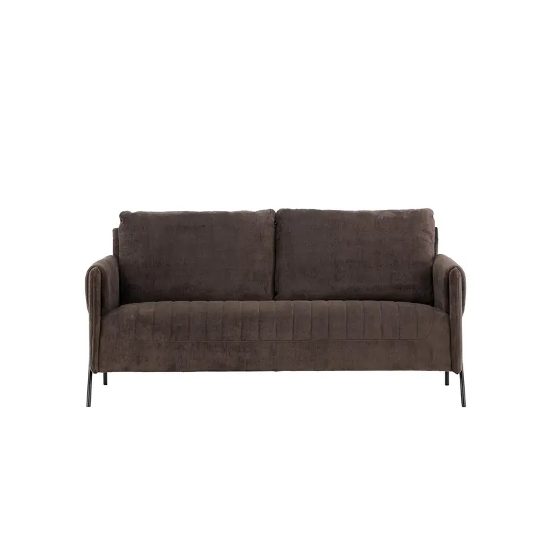 2-Sitzer Sofa Indigo - Dunkelbraun