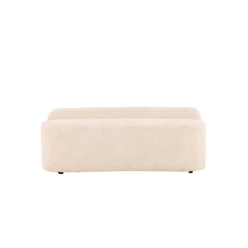 2-Sitzer Sofa Pocatello aus Teddy Bouclé - Weiß