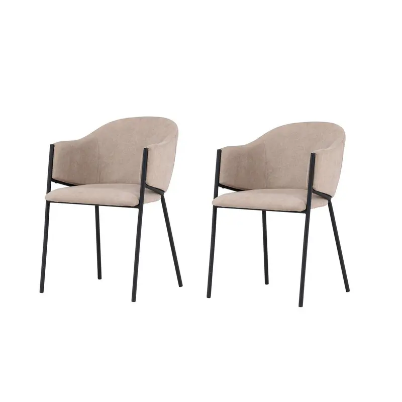 2er-Set Armlehnstühle Evelina - Beige