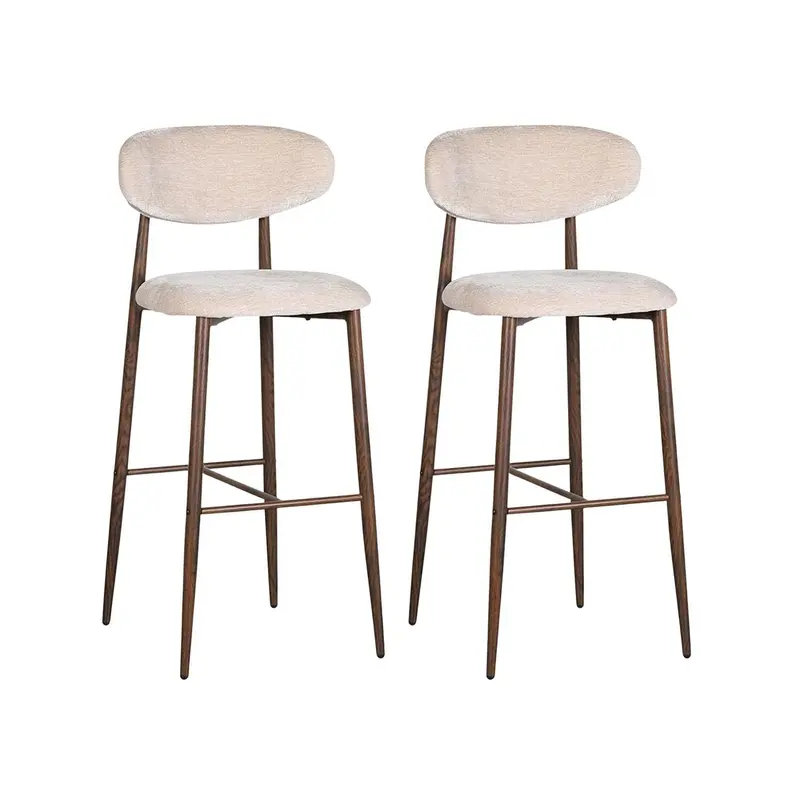2er-Set Barhocker Japandi - Beige