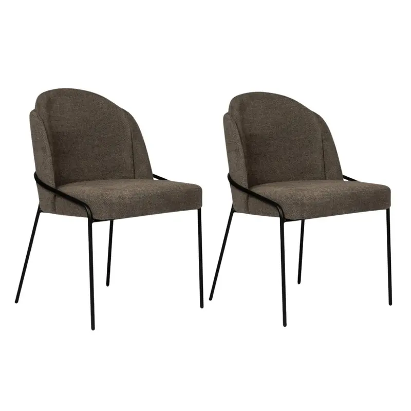 2er-Set Esszimmerstühle Fjord - Taupe