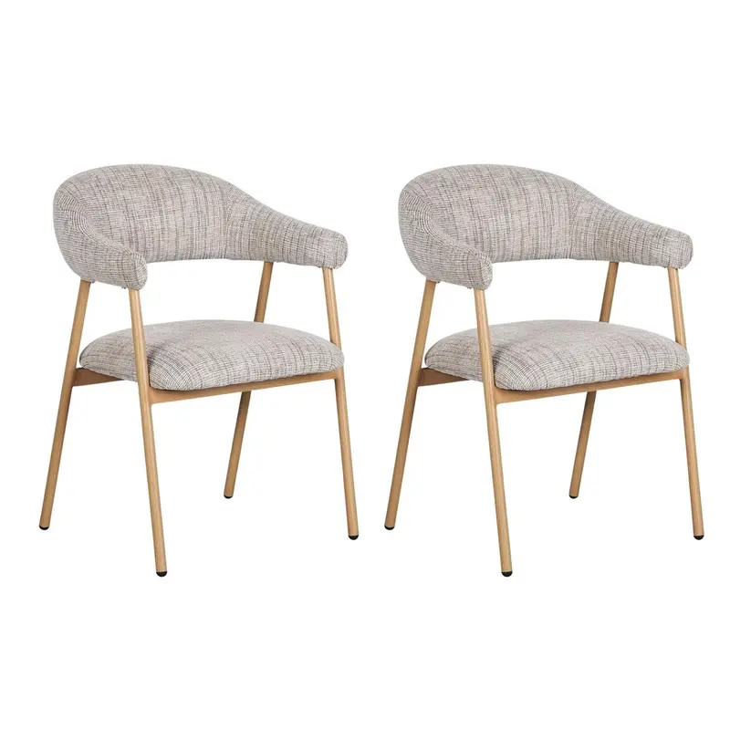 2er-Set Esszimmerstühle Scandi - Hellgrau