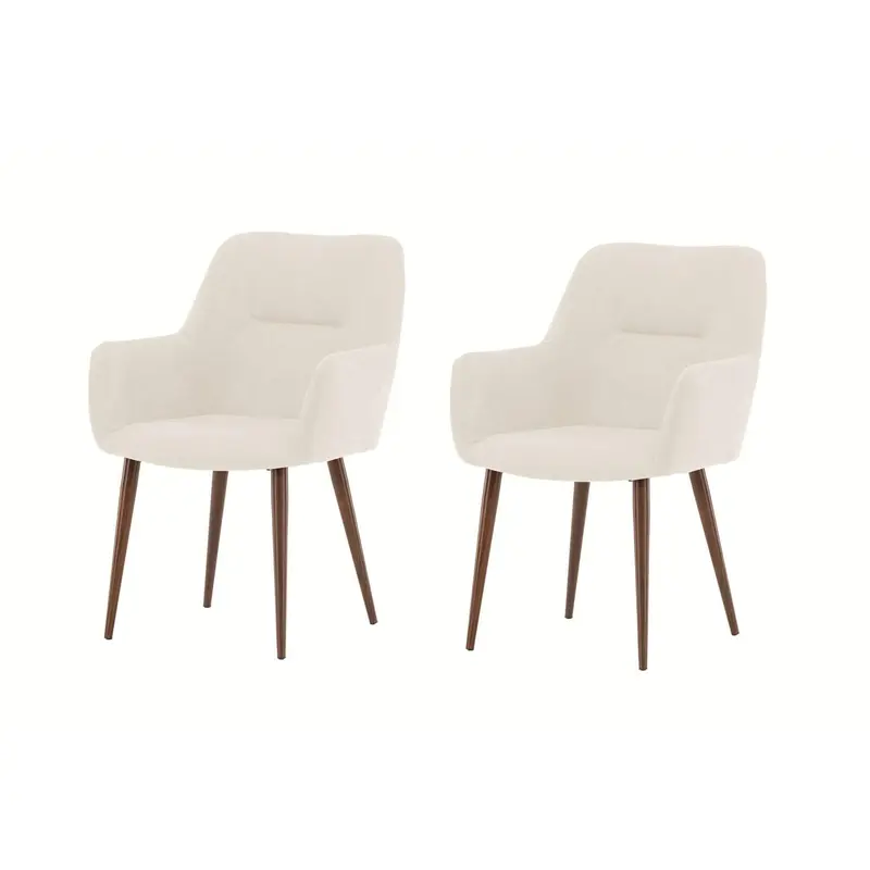 2er-Set Esszimmerstühle Tomorrow aus Leinen - Beige