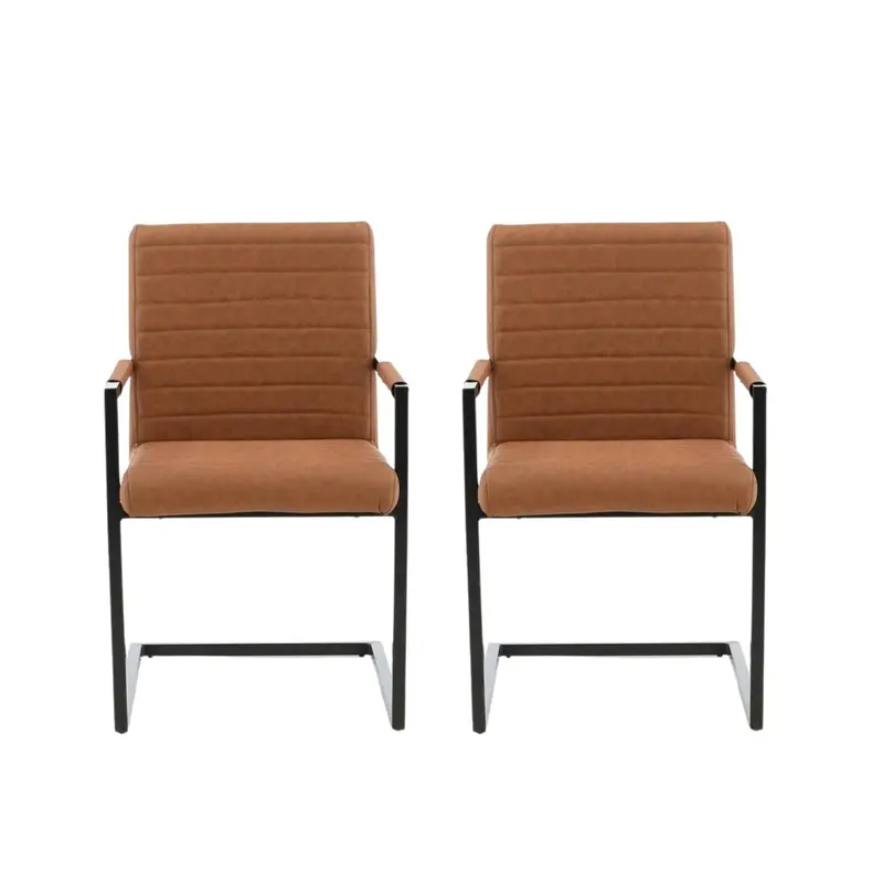 2er-Set Freischwinger Art - Braun
