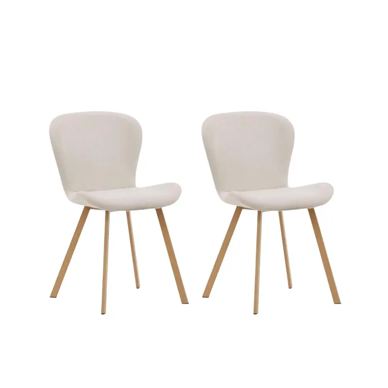 2er-Set Polsterstühle Lilja - Beige/Hellbraun