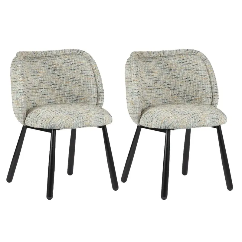 2er-Set Polsterstühle Panda - Blue de Coco