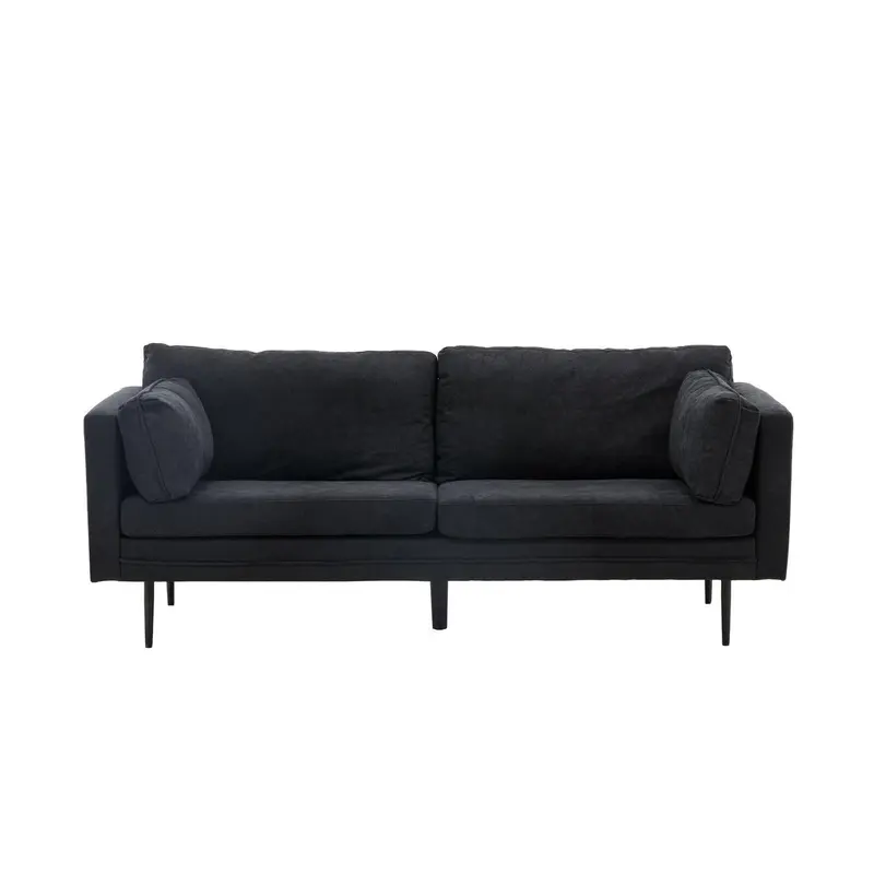 3-Sitzer Sofa Boom aus Leinen - Schwarz