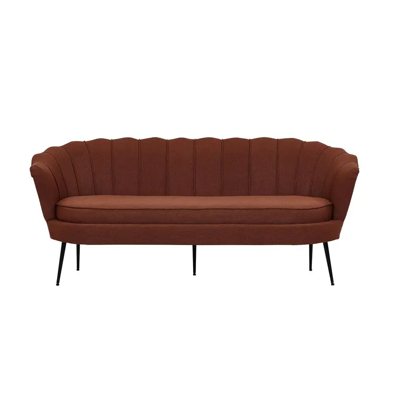 3-Sitzer Sofa Calais - Orangerot