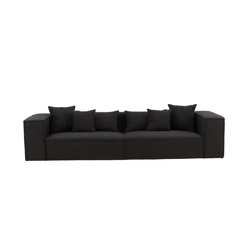 3-Sitzer Sofa Gillholmen aus Teddy Bouclé - Schwarz