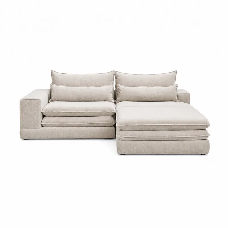 3-Sitzer Sofa London mit Chaiselounge - Beige
