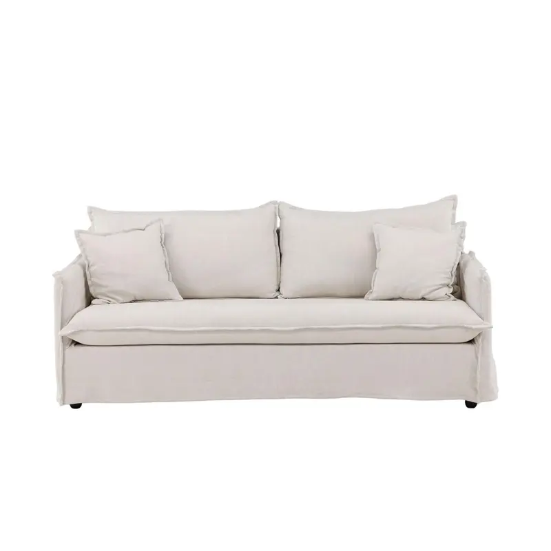3-Sitzer Sofa Nova aus Leinen - Beige
