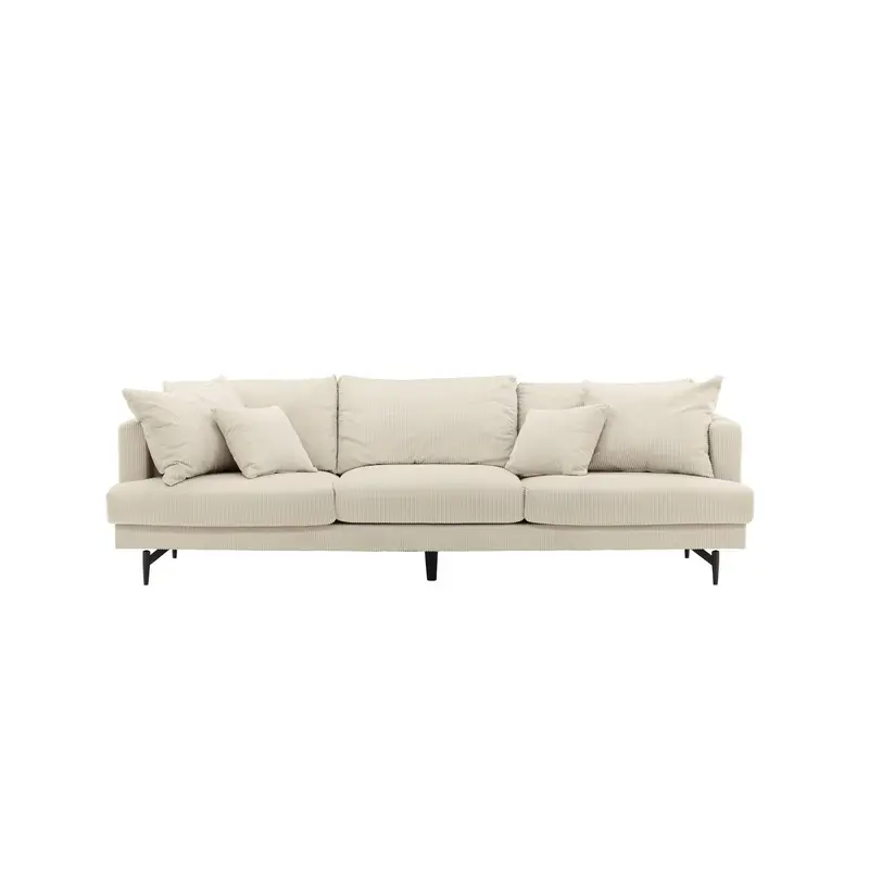 3-Sitzer Sofa Sofia aus Kord - Beige