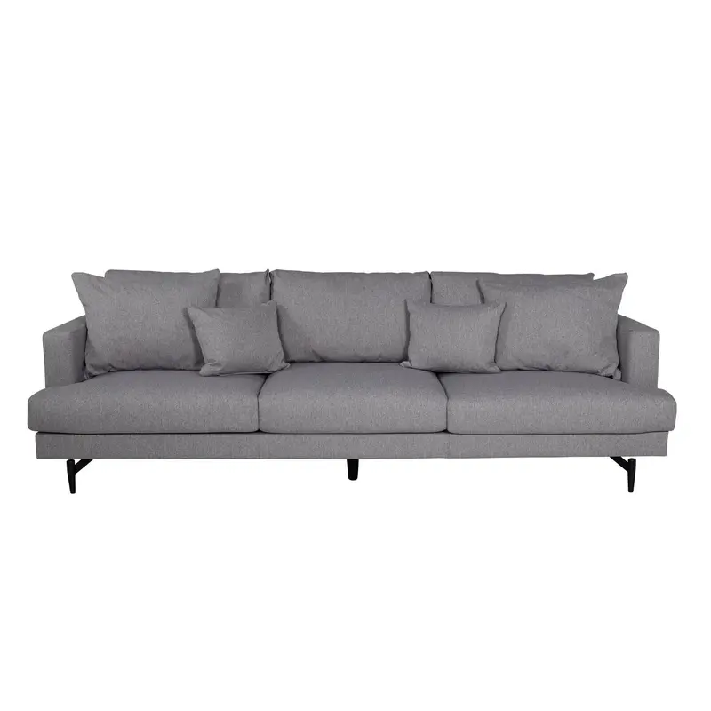 3-Sitzer Sofa Sofia aus Stoff - Grau