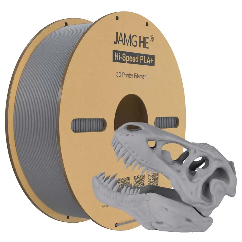 3D-Druckerfilament Jamghe High Speed PLA+ silberfarben, 1,75 mm 1 kg