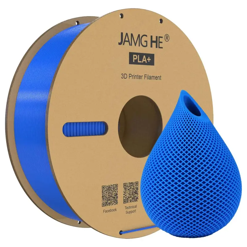 3D-Druckerfilament Jamghe PLA+ blau, 1,75 mm 1 kg