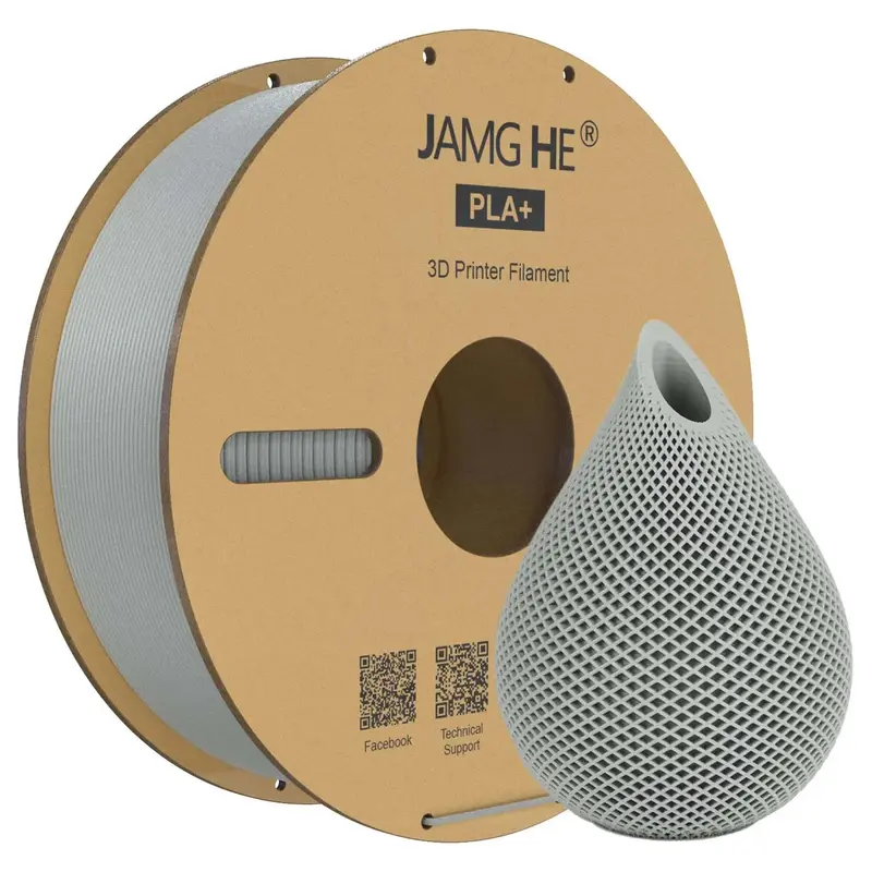 3D-Druckerfilament Jamghe PLA+ grau, 1,75 mm 1 kg