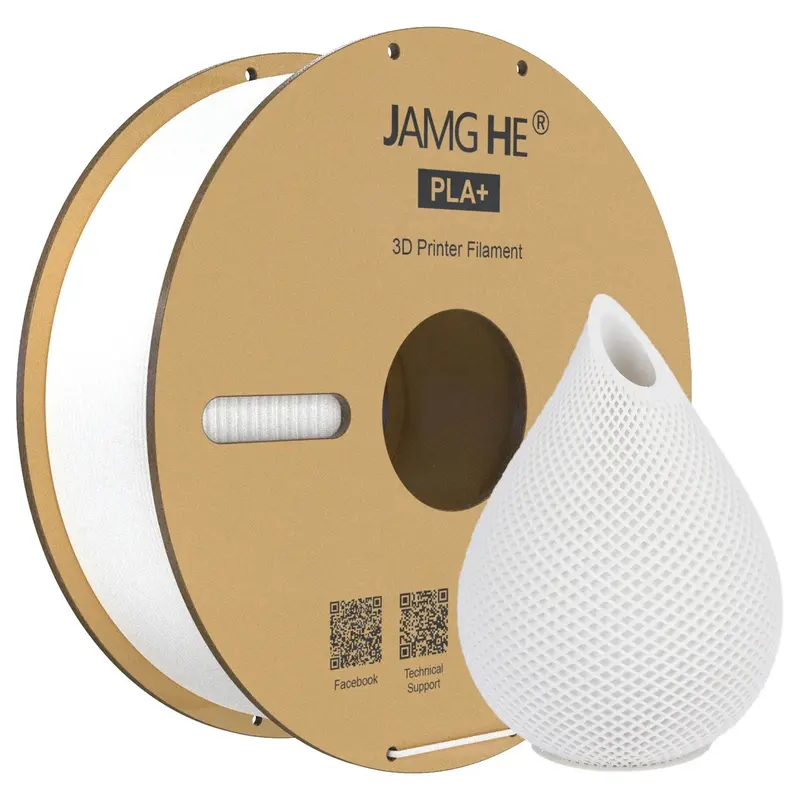 3D-Druckerfilament Jamghe PLA+ weiß, 1,75 mm 1 kg