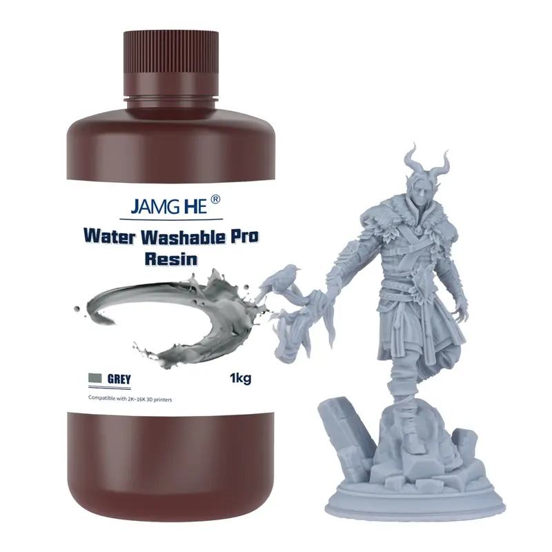 3D-Druckerharz JAMGHE wasserabwaschbar PRO grau 1 kg
