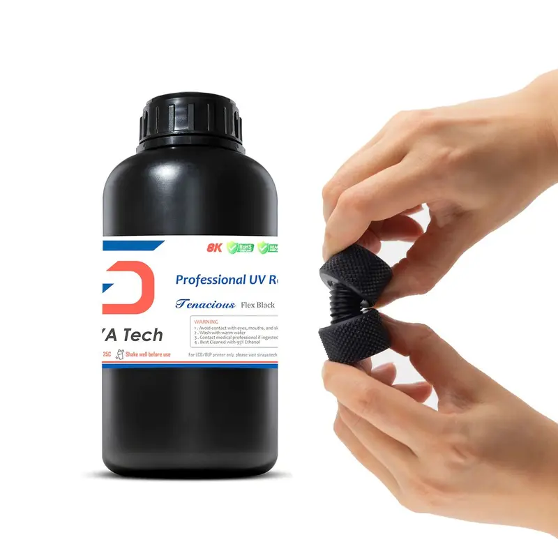 3D-Druckerharz Siraya Tenacious Flex schwarz 1 kg