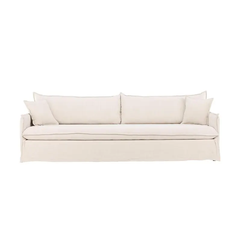 4-Sitzer Sofa Nova aus Leinen - Beige