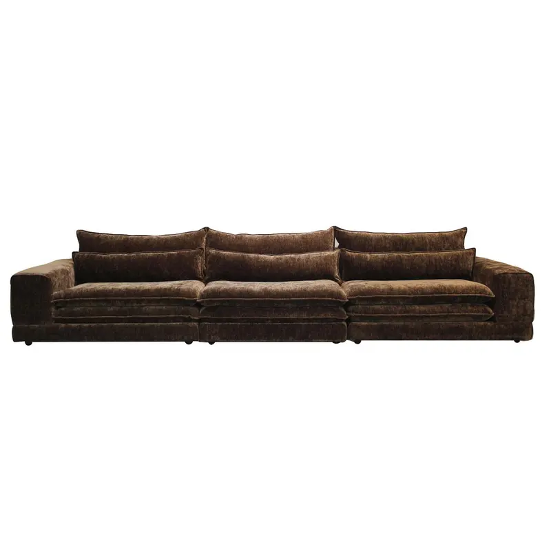 6-Sitzer Sofa London - Dunkelbraun