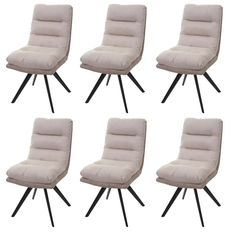 6er-Set Esszimmerstuhl G66 ohne Armlehne, Creme