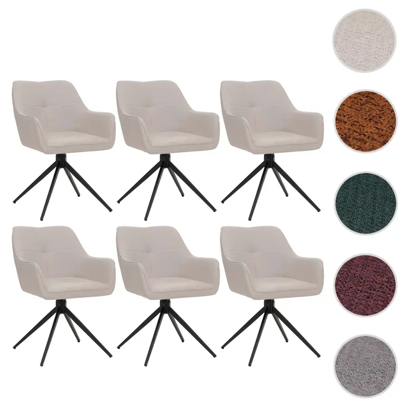 6er-Set Esszimmerstuhl O47 beige