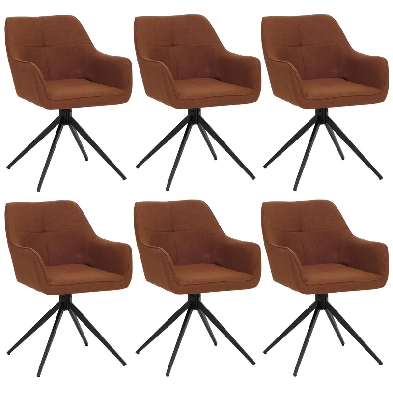6er-Set Esszimmerstuhl O47 orange