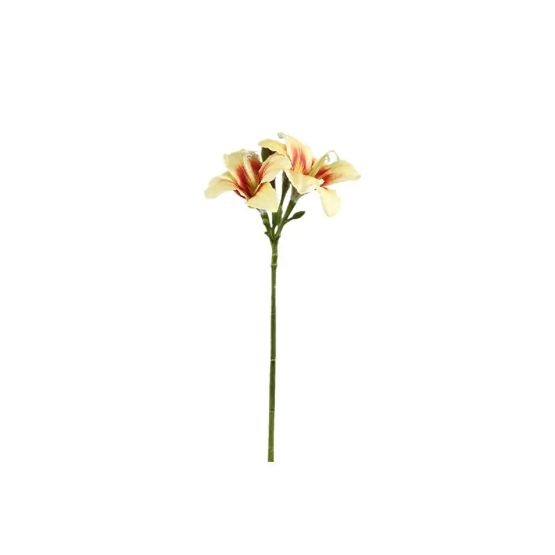 Amaryllisblume – Gelbe Amaryllis Spray, Polyestergewebe, Halbfertig | PTMD