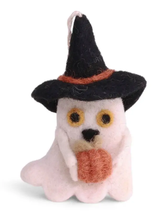 Anhänger Halloween Ghost I White