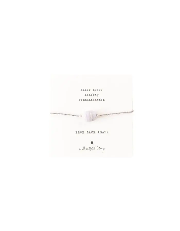 Armband Blue Lace Agate I Silber