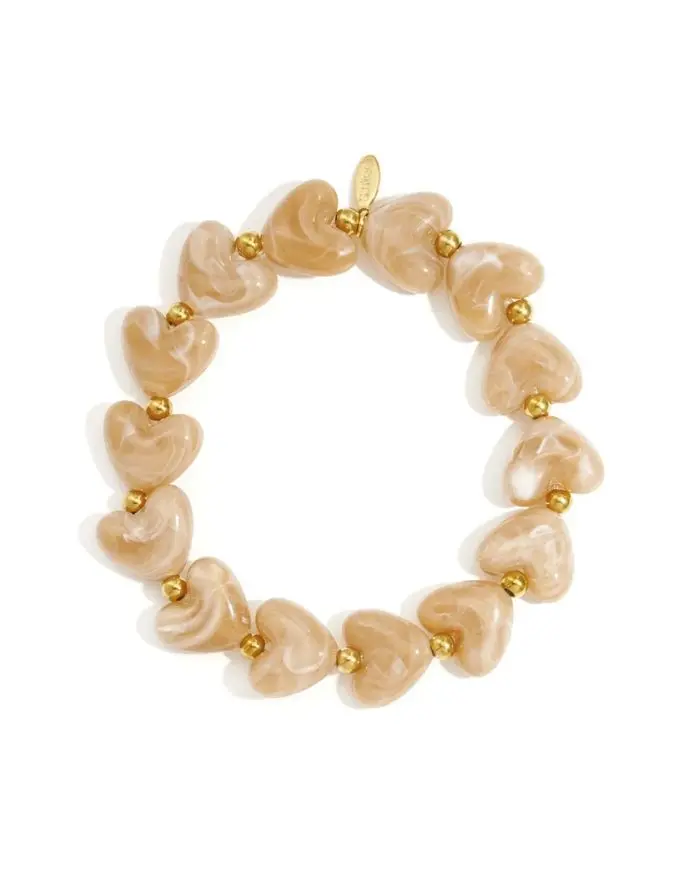 Armband Herzen I Braun