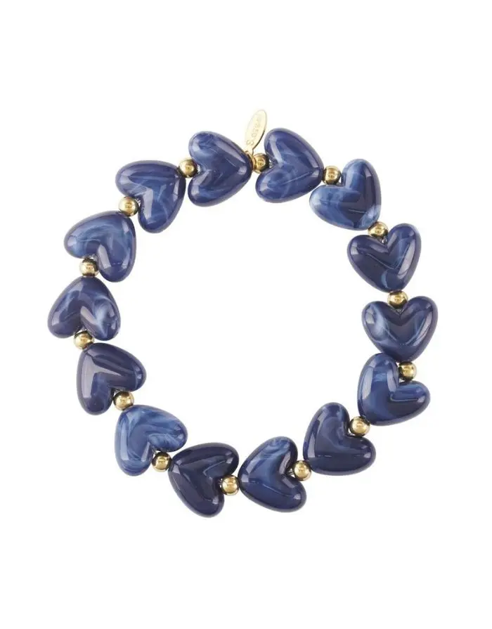 Armband Herzen I Dunkelblau