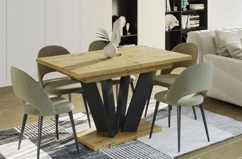 Ausziehbarer Esstisch "Alex" 130-210cm (Eiche Artisan)