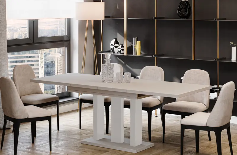 Ausziehbarer Esstisch "Appia Kaschmir" 130-210cm (Kaschmir Beige)