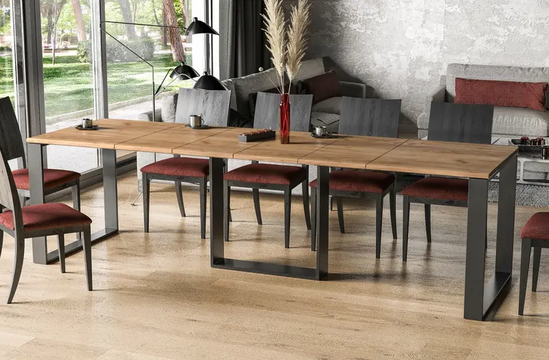 Ausziehbarer Esstisch Borys (Eiche Craft Gold)