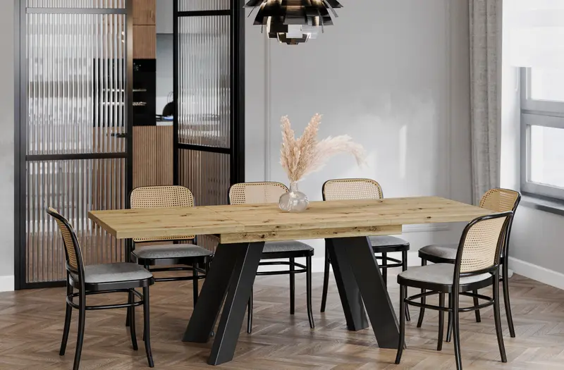 Ausziehbarer Esstisch "Como" 130-210cm (Eiche Artisan)