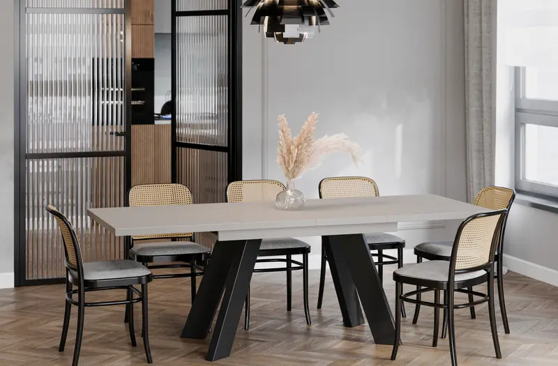 Ausziehbarer Esstisch "Como" 130-210cm (Kaschmir Beige)