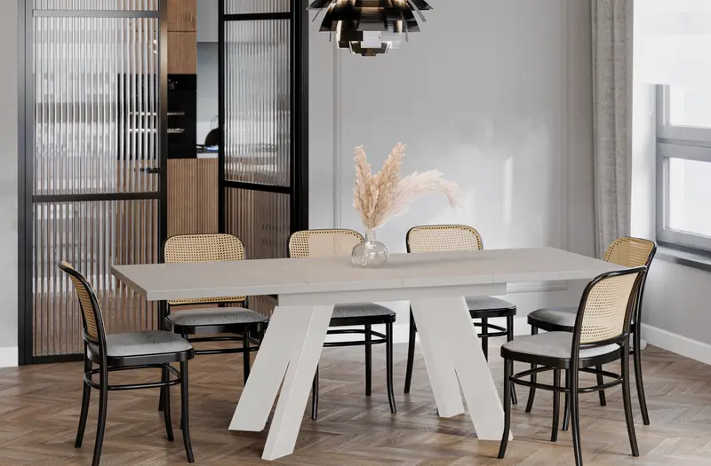 Ausziehbarer Esstisch "Como Kaschmir" 130-210cm (Kaschmir Beige)