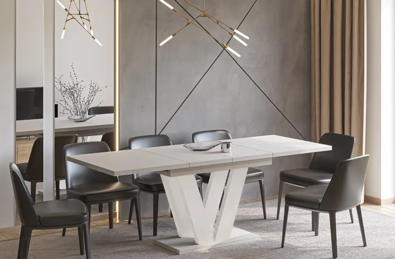 Ausziehbarer Esstisch "Lara Kaschmir" 130-210cm (Kaschmir Beige)