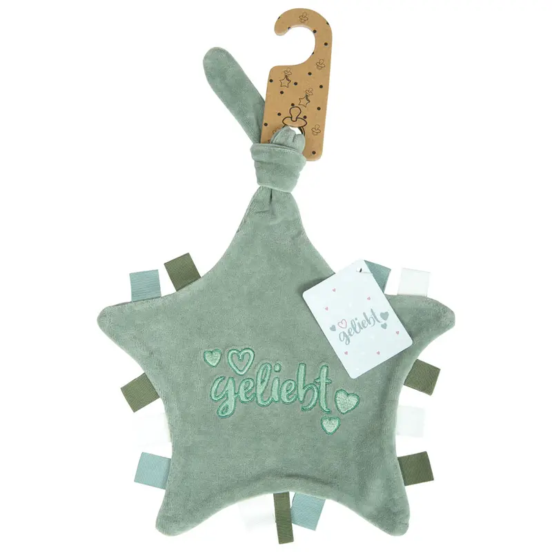 Baby Schmusetuch "geliebt" salbei