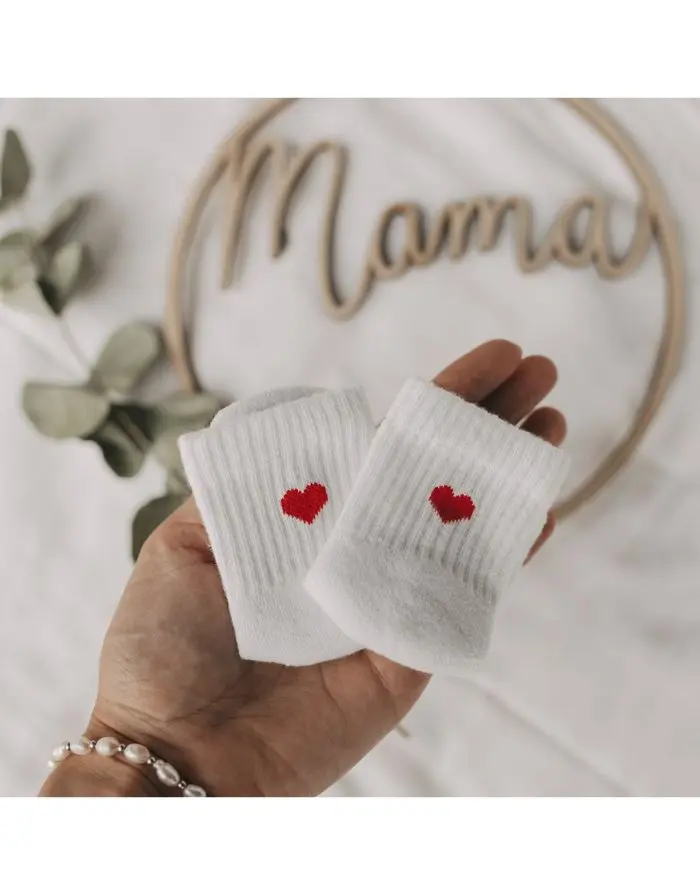 Babysocken I Herz Rot
