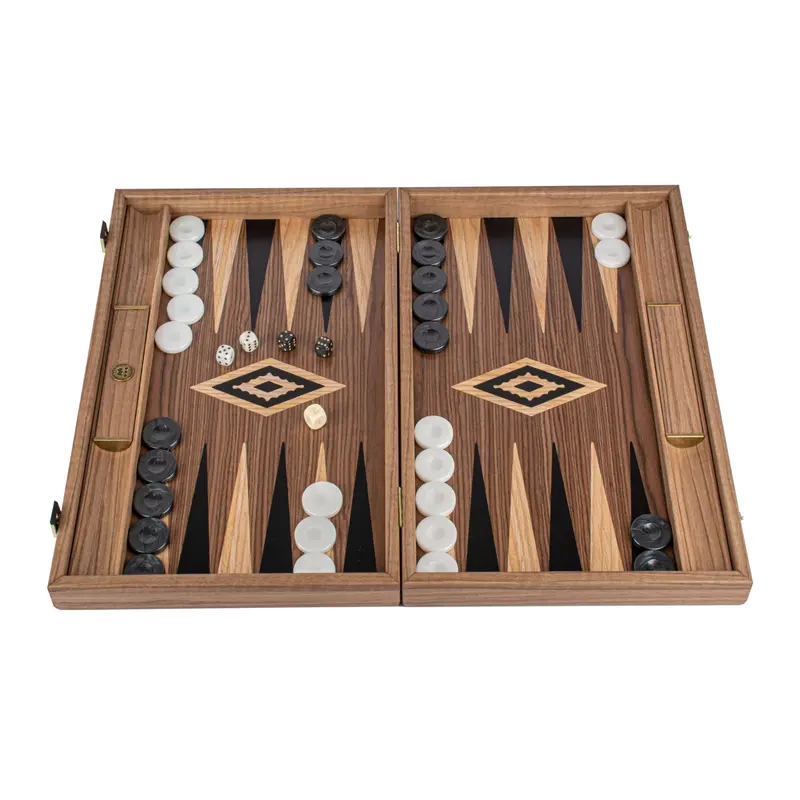 Backgammon Walnuss-Intarsie (groß)