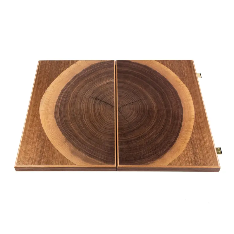 Backgammon Walnuss-Stamm (groß)