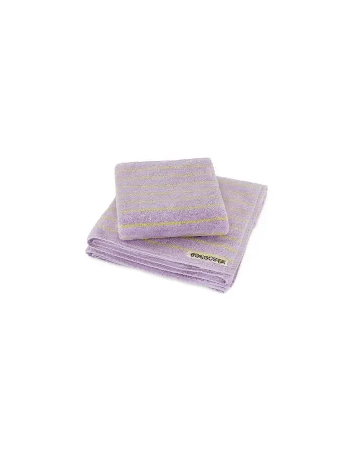 Badehandtuch 70x140cm I Lilac/Neon Yellow