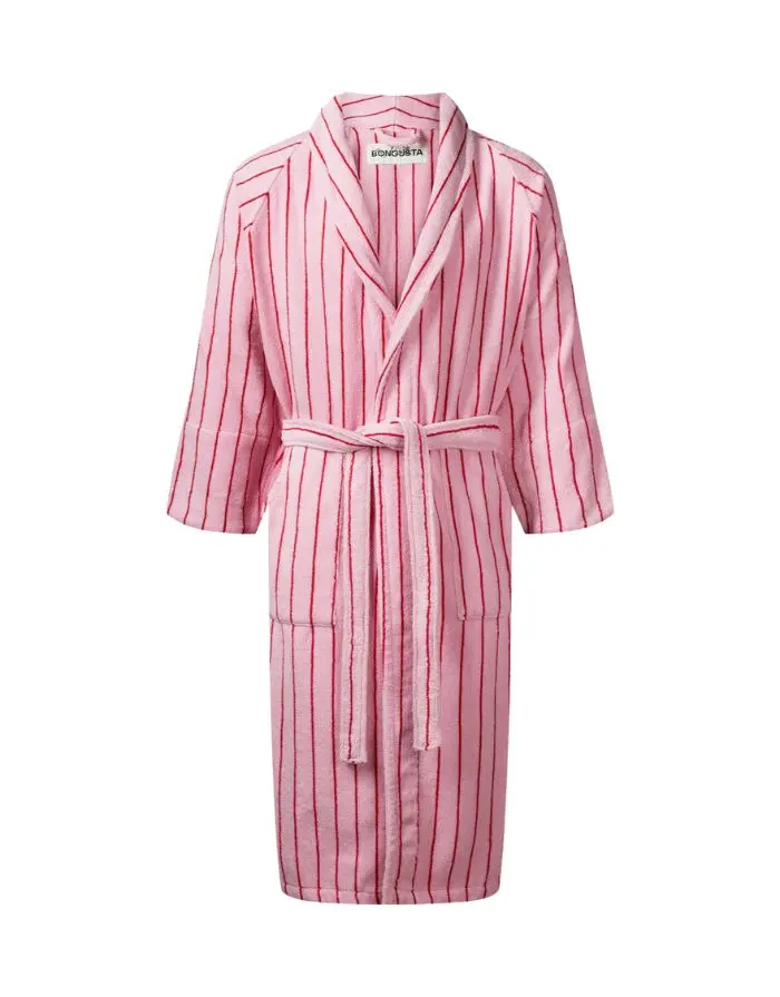 Bademantel Naram I Baby Pink/Ski Patrol Red