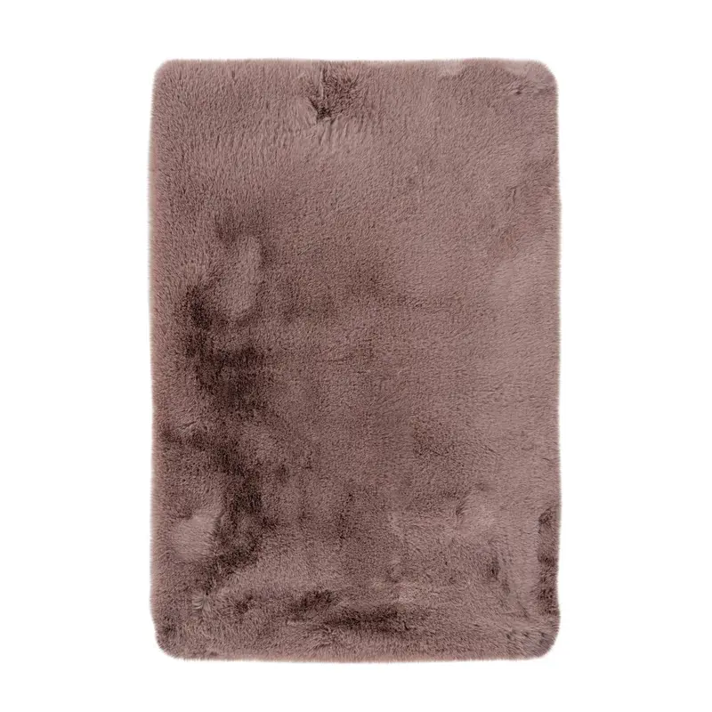 Badematte – Kunstfell Oberfläche, Hoher Flor, Rosa Farbton, 40 x 60 cm - Rabbit 525 | Kayoom