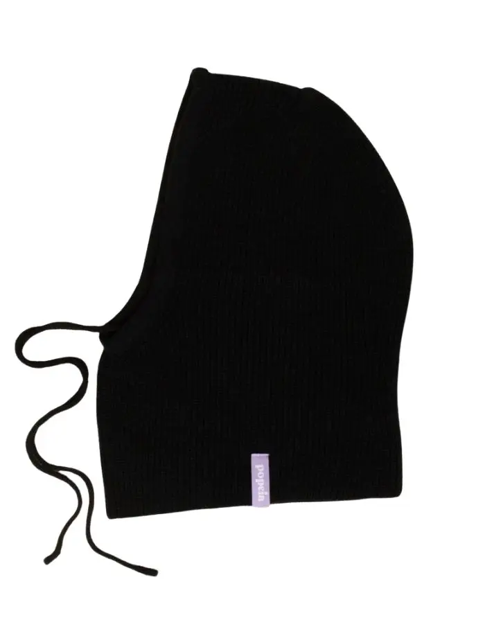 Balaclava aus Merinowolle I Schwarz