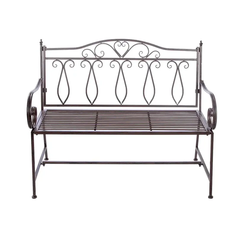 Bank – Zeitlose Eleganz, Exklusive Metalloptik, Ausdrucksstarkes Design, 94 cm - Stripes | Gilde