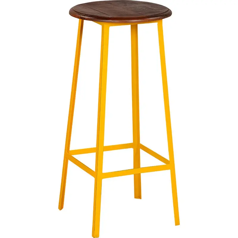 Barhocker Holly aus Metall - Gelb